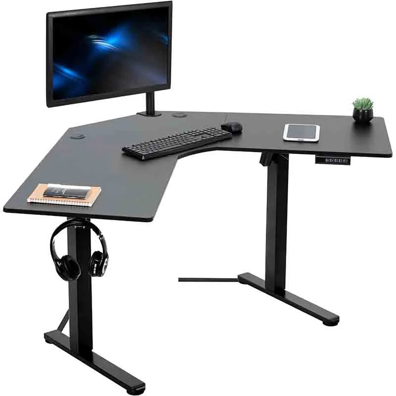 Yoobure Electric L-Shaped 47 inch Sit Stand Up Desk, Black