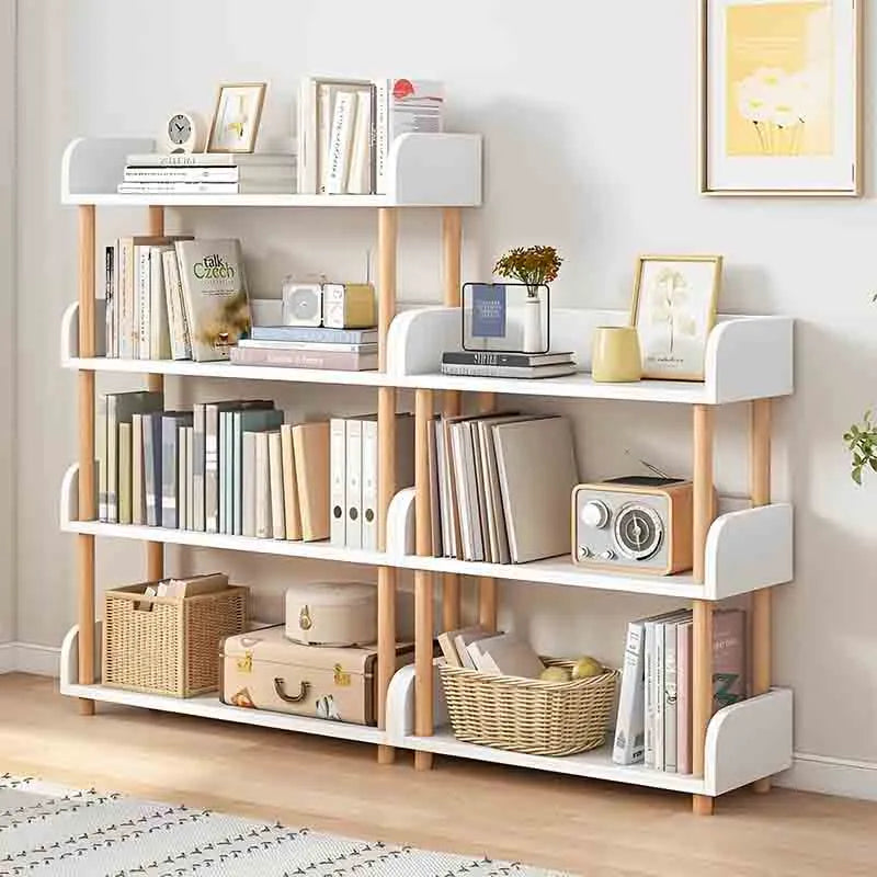 Yoobure 4-Tier Wooden Open Bookcase