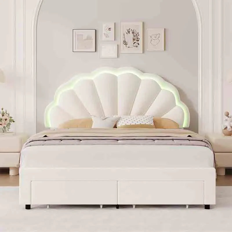 Yoobure Princess Full Size Platform Bed