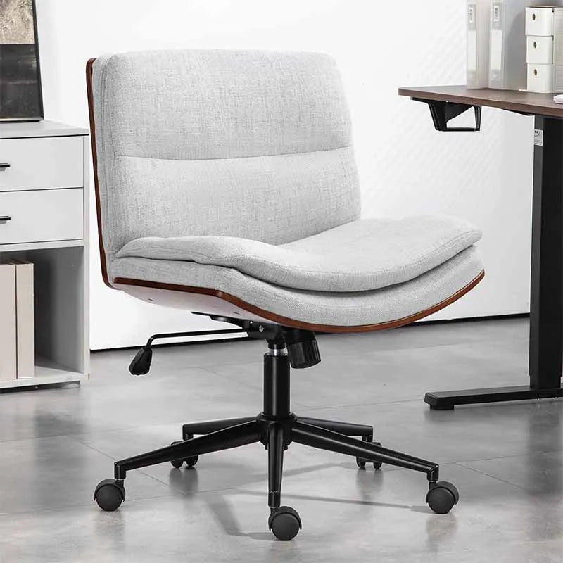 Adjustable Wide Swivel Task Chair, Grey