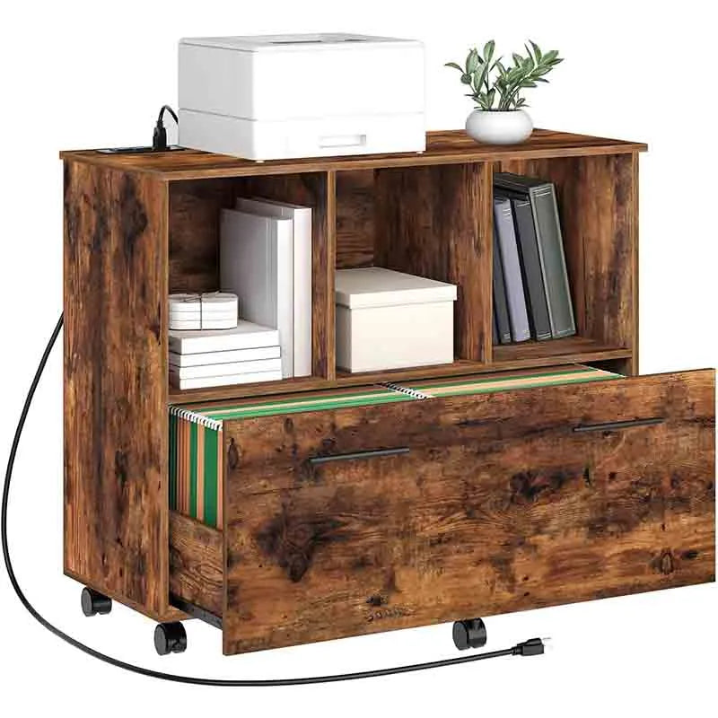 Filing Cabinet with Charging Station