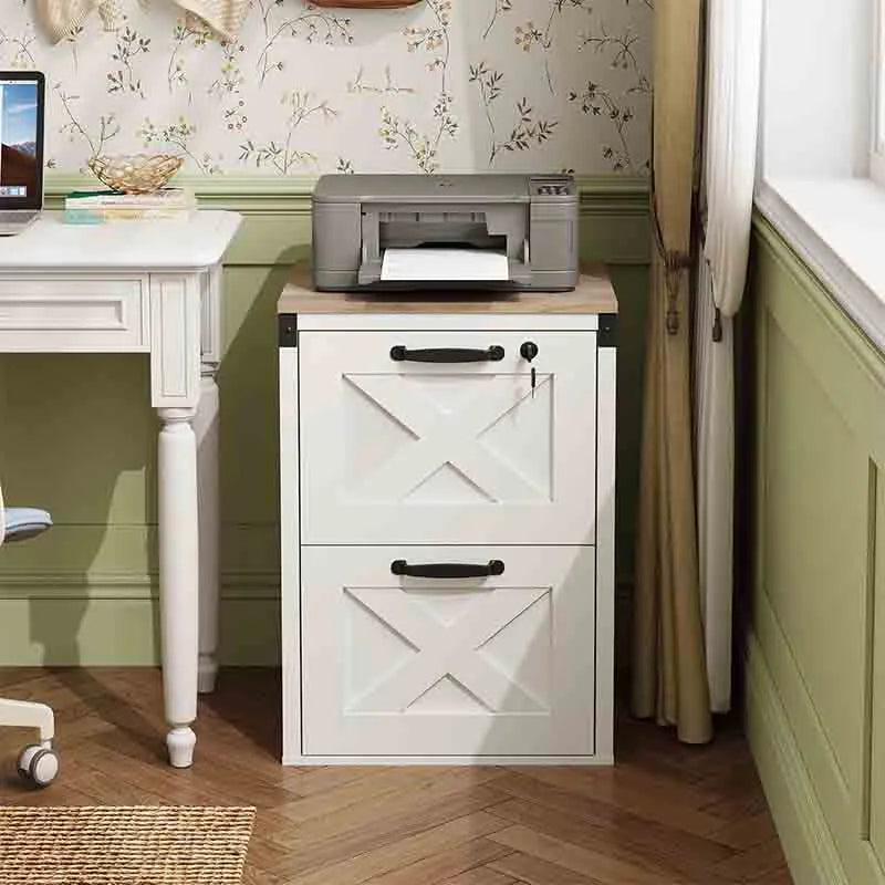 Yoobure 2 Drawer File Cabinet Wood Farmhouse Filing Cabinet