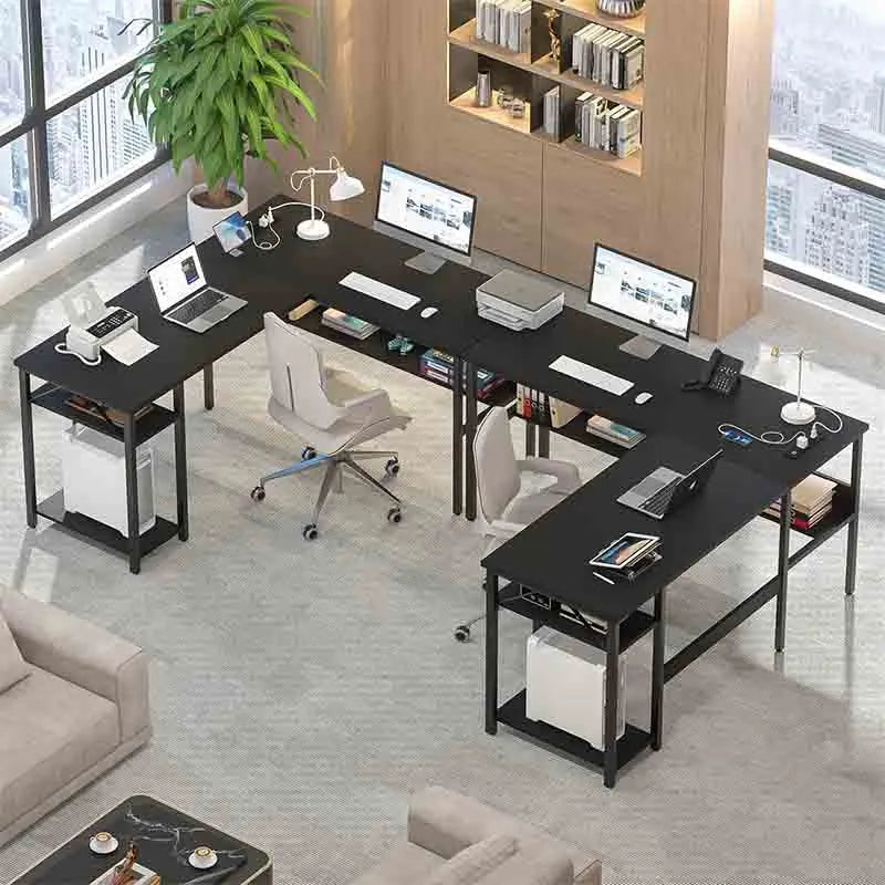 Yoobure Reversible L Shaped Gaming Desk, Black