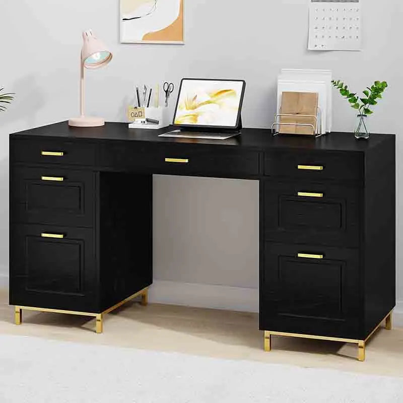 Wood Office Desk with Drawer