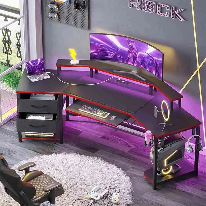 L Shaped 79" Gaming Desk