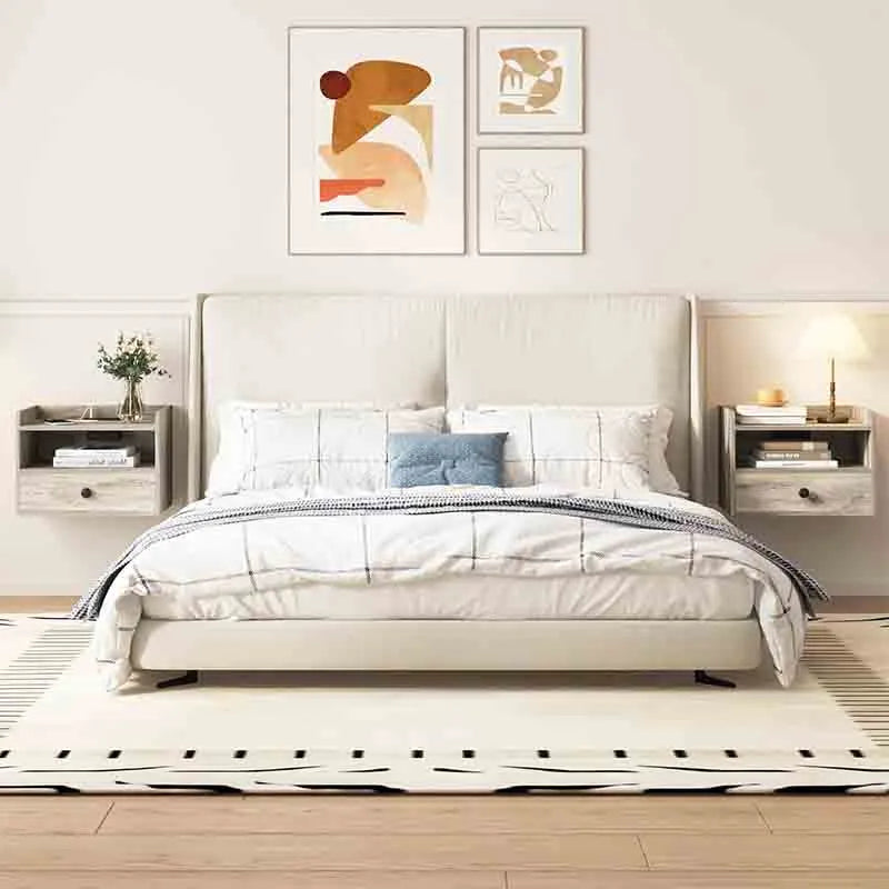 Yoobure Floating Nightstand Set of 2 with Charging Station and Drawer