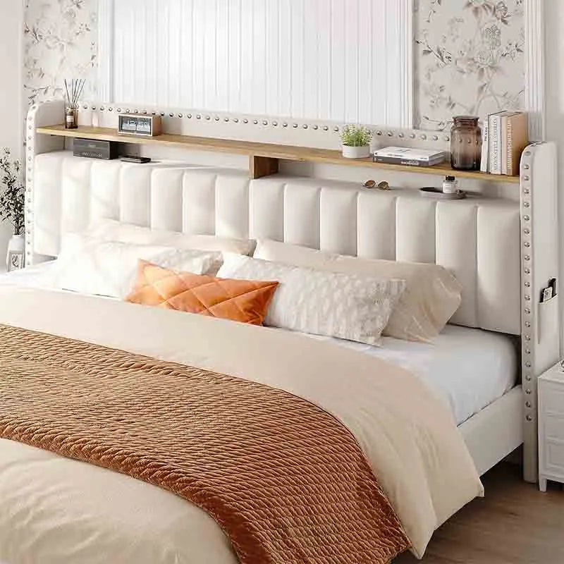 Yoobure Upholstered King Bed Frame with Storage