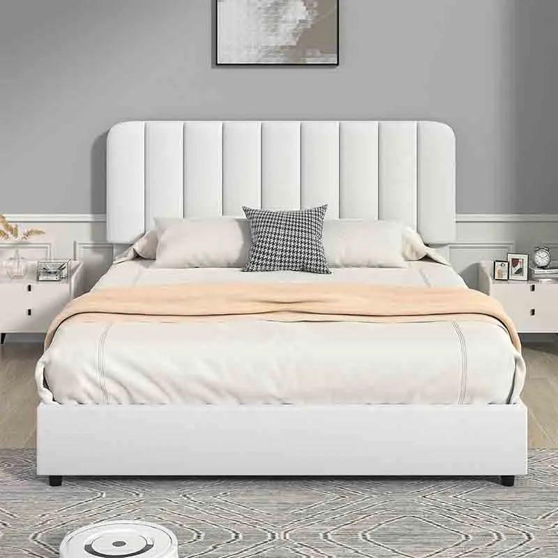 Yoobure Queen Size Bed Frame with 4 Drawers and Adjustable Headboard