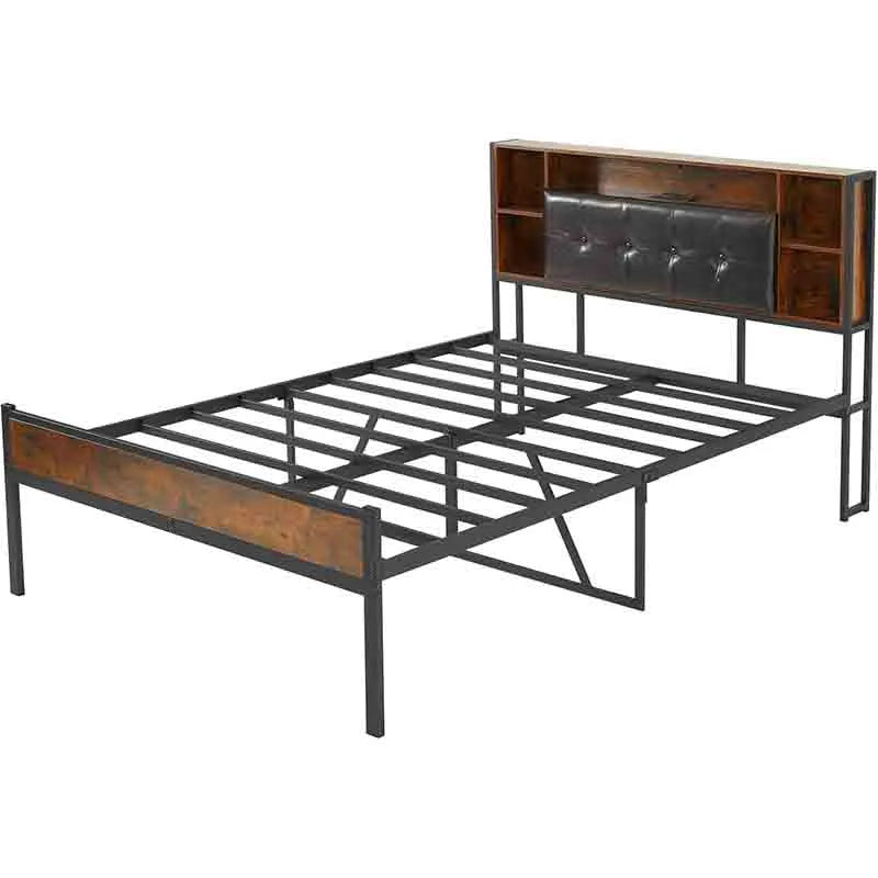 Full Size Bed Frame with Led Lightstation