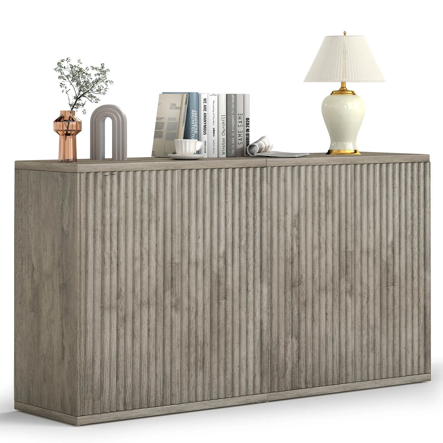 CURLA Sideboard Buffet Cabinet with Doors and Adjustable Shelves