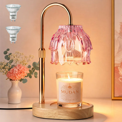 Maliowa Candle Warmer Lamp with Timer Dimmable, Adjustable Height Wax Warmer Lamp, Gifts Wax Melt Light for New Home Decor
