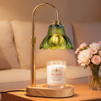 Maliowa Candle Warmer Lamp with Timer Dimmable, Electric Candle Warmer with Adjustable Height, Gifts for Women Mother&