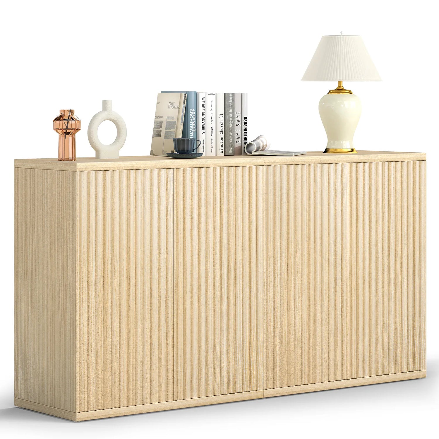 CURLA Sideboard Buffet Cabinet with Doors and Adjustable Shelves
