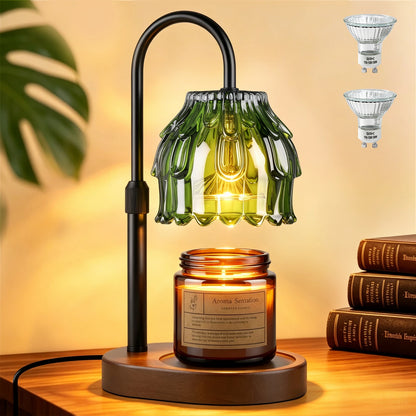 Maliowa Candle Warmer Lamp with Timer Dimmable, Adjustable Height Wax Warmer Lamp, Gifts Wax Melt Light for New Home Decor