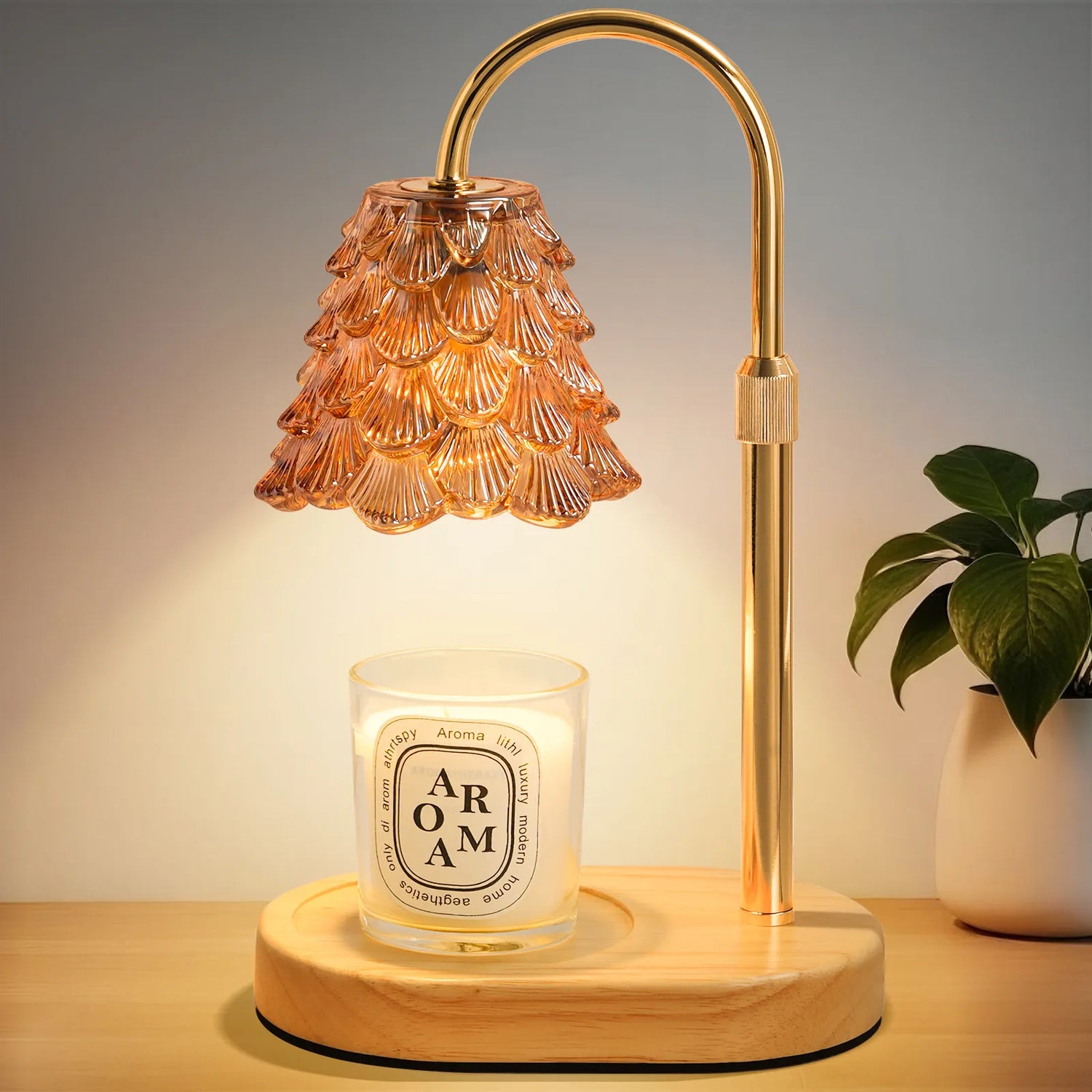 Yoobure Electric Candle Warmer Lamp with Timer, Dimmable Candle Lamp Warmer for Jar Candles, Christmas Wax Melt Wamer, House Warming Birthday Gifts