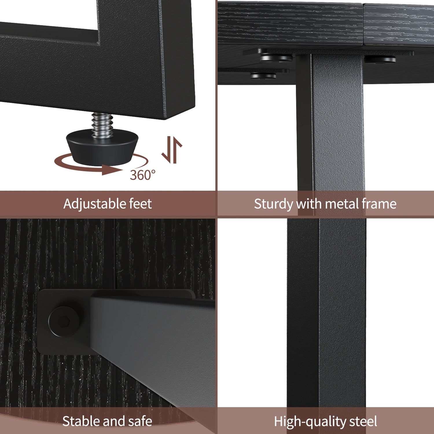 Small End Table for Living Room Bedroom, Round Side Table with Metal Legs, Accent Table for Small Spaces