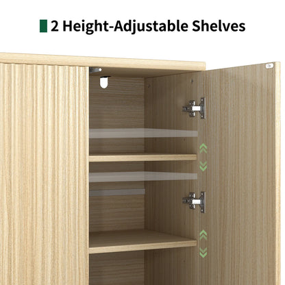 CURLA Sideboard Buffet Cabinet with Doors and Adjustable Shelves
