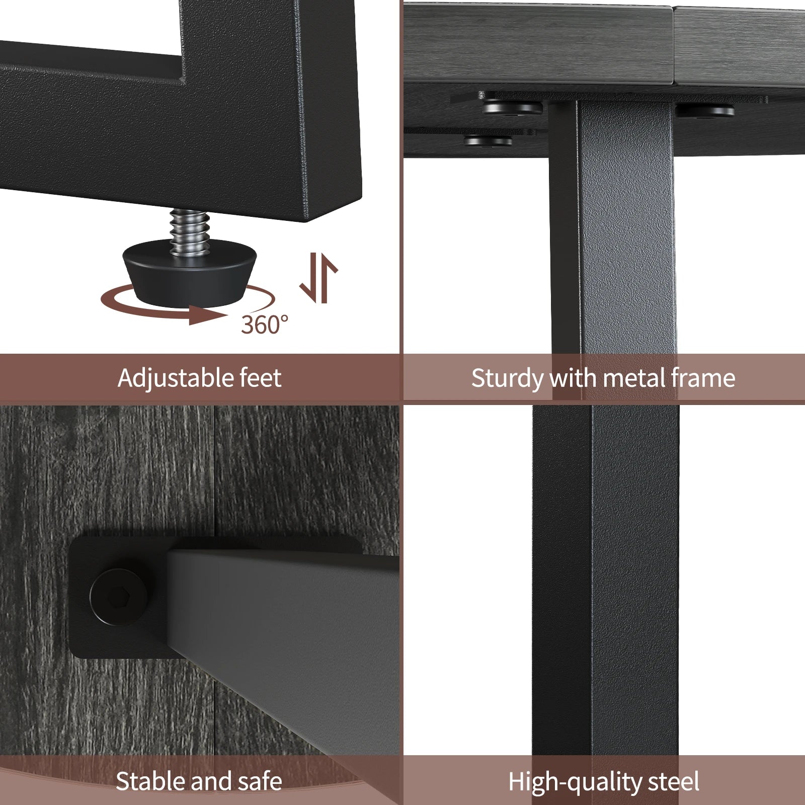 Small End Table for Living Room Bedroom, Round Side Table with Metal Legs, Accent Table for Small Spaces