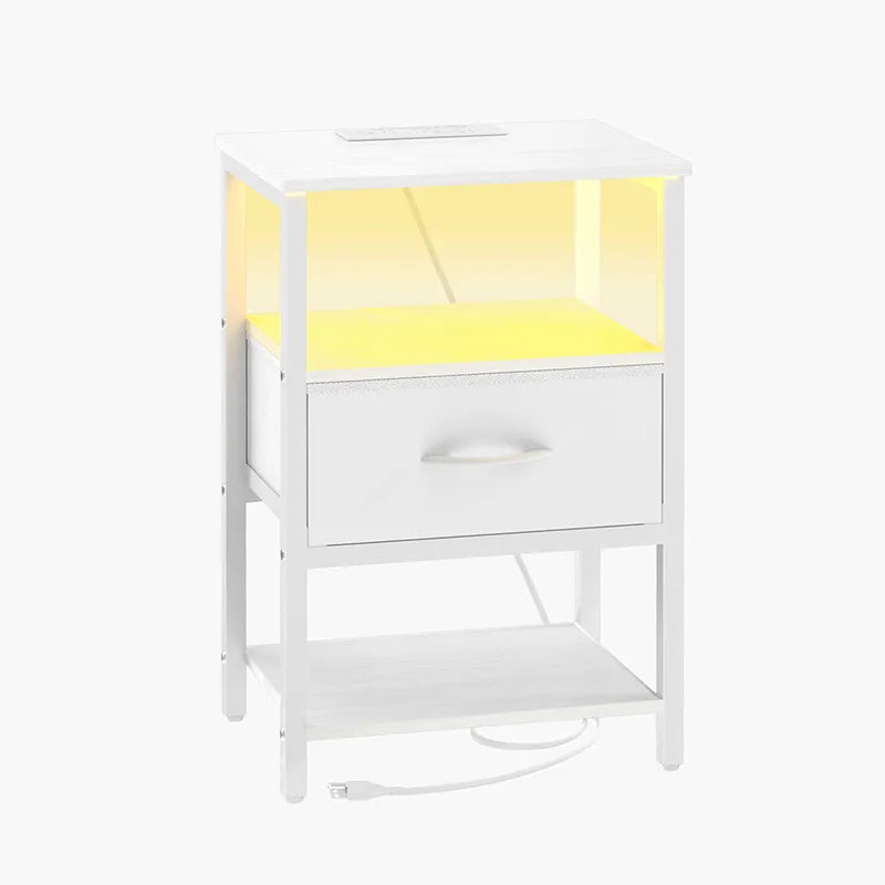 1-Drawer Nightstand with LED