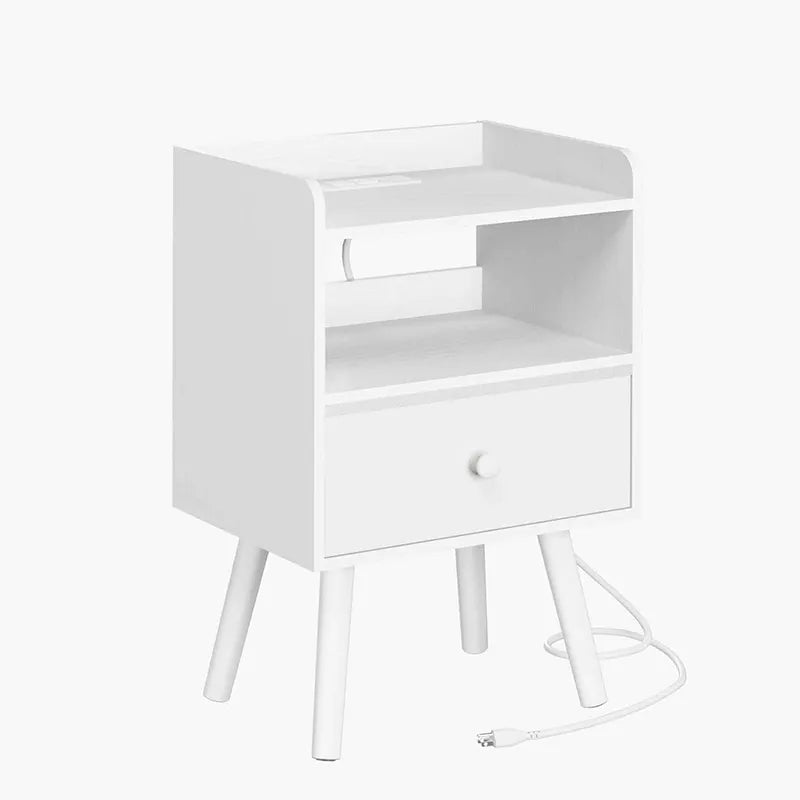 Mordern 2-Tier Nightstand with LED