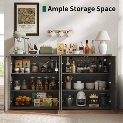 CURLA Sideboard Buffet Cabinet with Doors and Adjustable Shelves