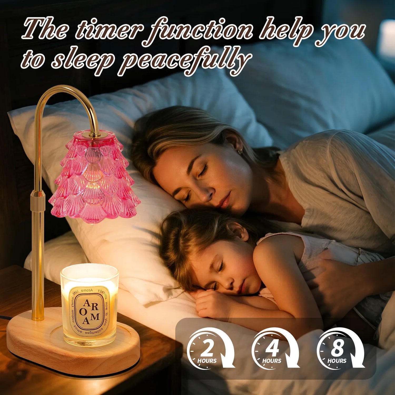 Yoobure Electric Candle Warmer Lamp with Timer, Dimmable Candle Lamp Warmer for Jar Candles, Christmas Wax Melt Wamer, House Warming Birthday Gifts