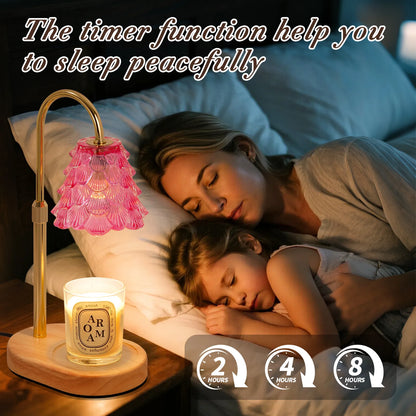 Yoobure Electric Candle Warmer Lamp with Timer, Dimmable Candle Lamp Warmer for Jar Candles, Christmas Wax Melt Wamer, House Warming Birthday Gifts
