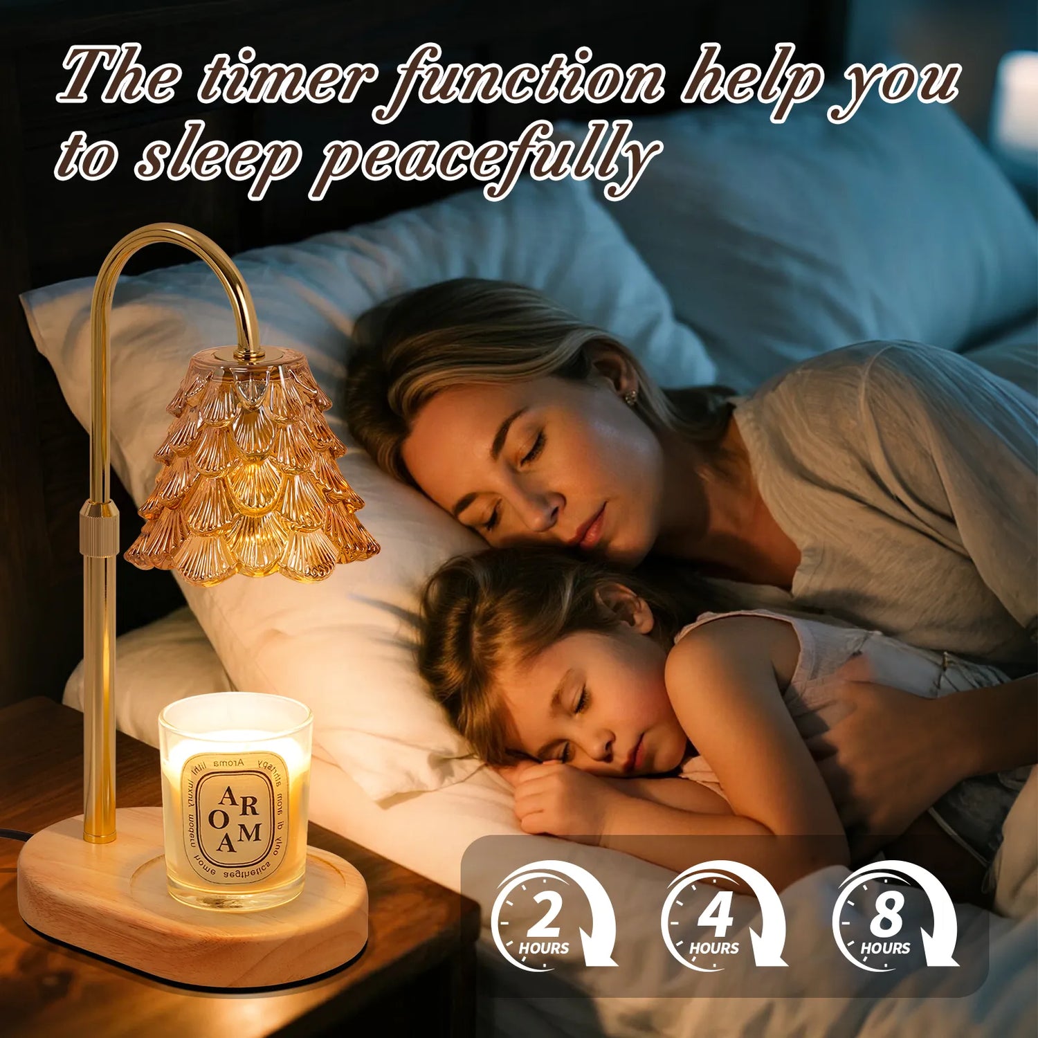 Yoobure Electric Candle Warmer Lamp with Timer, Dimmable Candle Lamp Warmer for Jar Candles, Christmas Wax Melt Wamer, House Warming Birthday Gifts