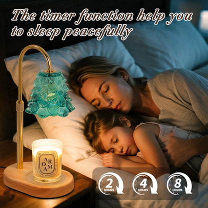 Yoobure Electric Candle Warmer Lamp with Timer, Dimmable Candle Lamp Warmer for Jar Candles, Christmas Wax Melt Wamer, House Warming Birthday Gifts