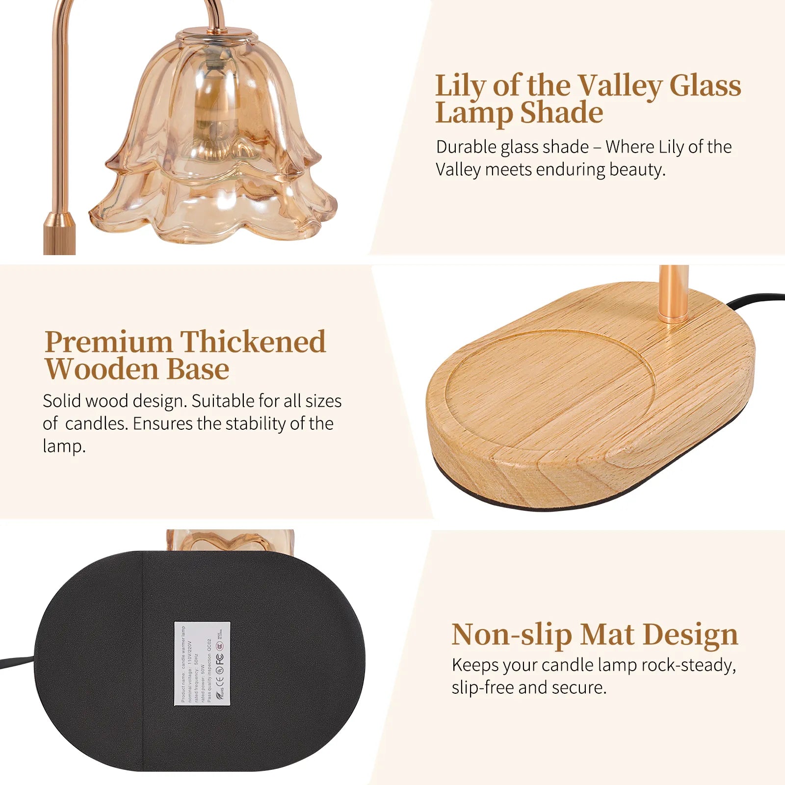 Yoobure Flower Candle Warmer Lamp with Timer and Dimmer, Electric Candle Warming Lamps, Adjustable Wax Melter Wamers Light for Jar Candles, Women Gift
