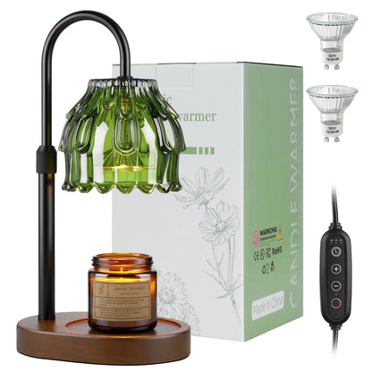 Maliowa Candle Warmer Lamp with Timer Dimmable, Adjustable Height Wax Warmer Lamp, Gifts Wax Melt Light for New Home Decor