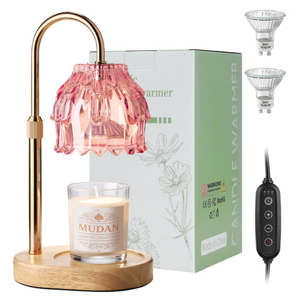 Maliowa Candle Warmer Lamp with Timer Dimmable, Adjustable Height Wax Warmer Lamp, Gifts Wax Melt Light for New Home Decor