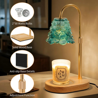 Yoobure Electric Candle Warmer Lamp with Timer, Dimmable Candle Lamp Warmer for Jar Candles, Christmas Wax Melt Wamer, House Warming Birthday Gifts